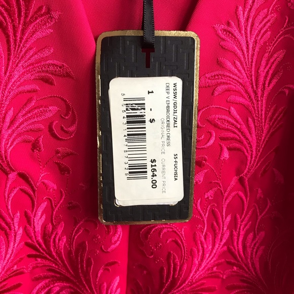 TED BAKER LONDON Pink/Fuchsia Embroidered Dress - Picture 6 of 8